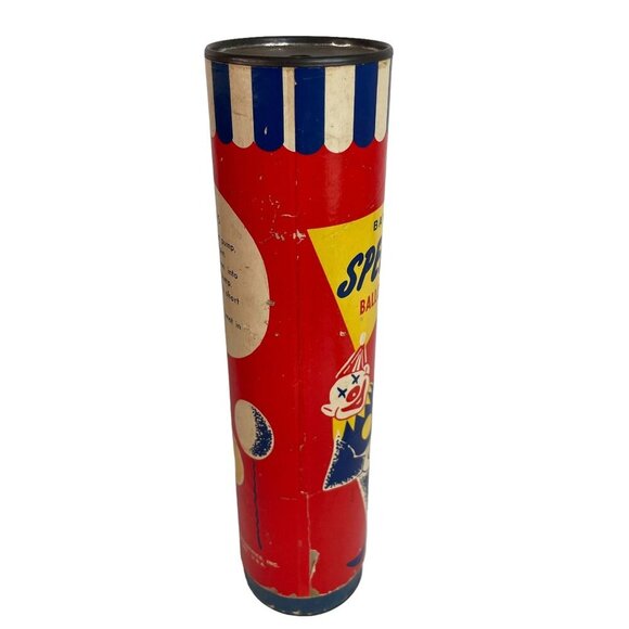 Vintage Bayshore's Speed-E-Air Balloon Inflator Tin Can Clown Graphics 10" Tall - Picture 5 of 8